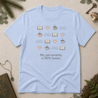 90% Books T-Shirt - Light Blue