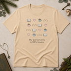 90% Books T-Shirt - Sand