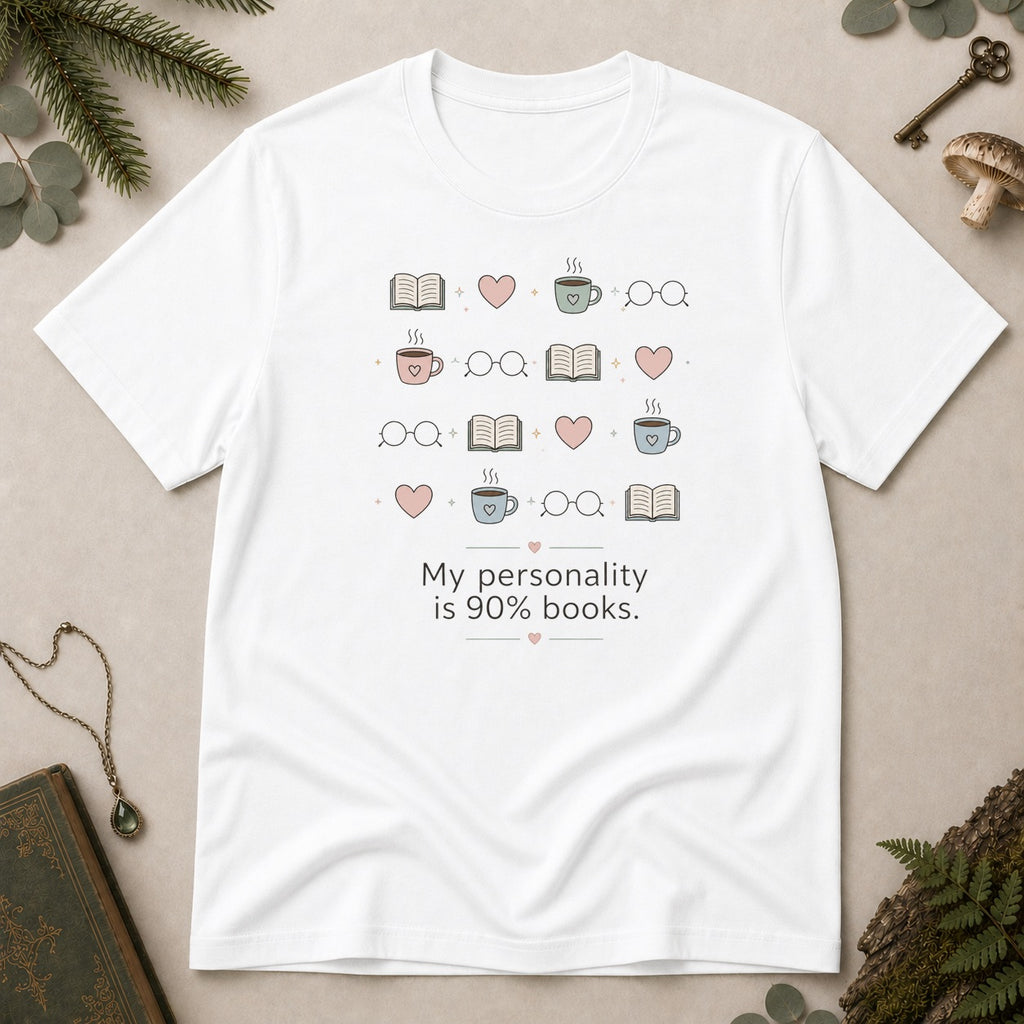 90% Books T-Shirt - White