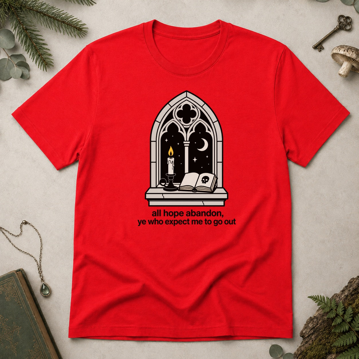 Abandon All Hope T-Shirt - Red