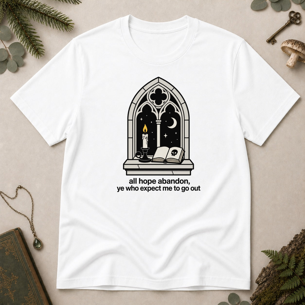 Abandon All Hope T-Shirt - White