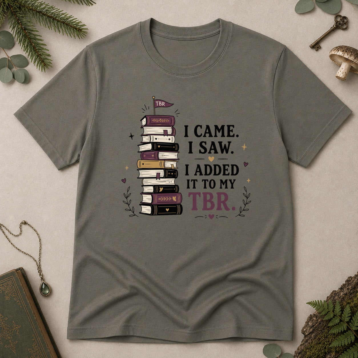 Added to my TBR T-Shirt - Charcoal