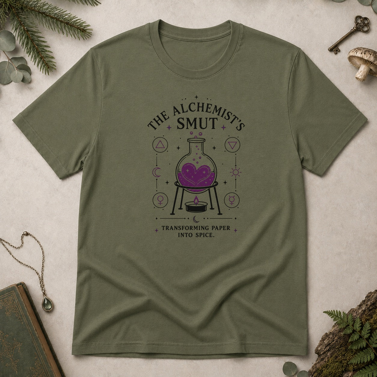 Alchemists Smut T-Shirt - Military Green