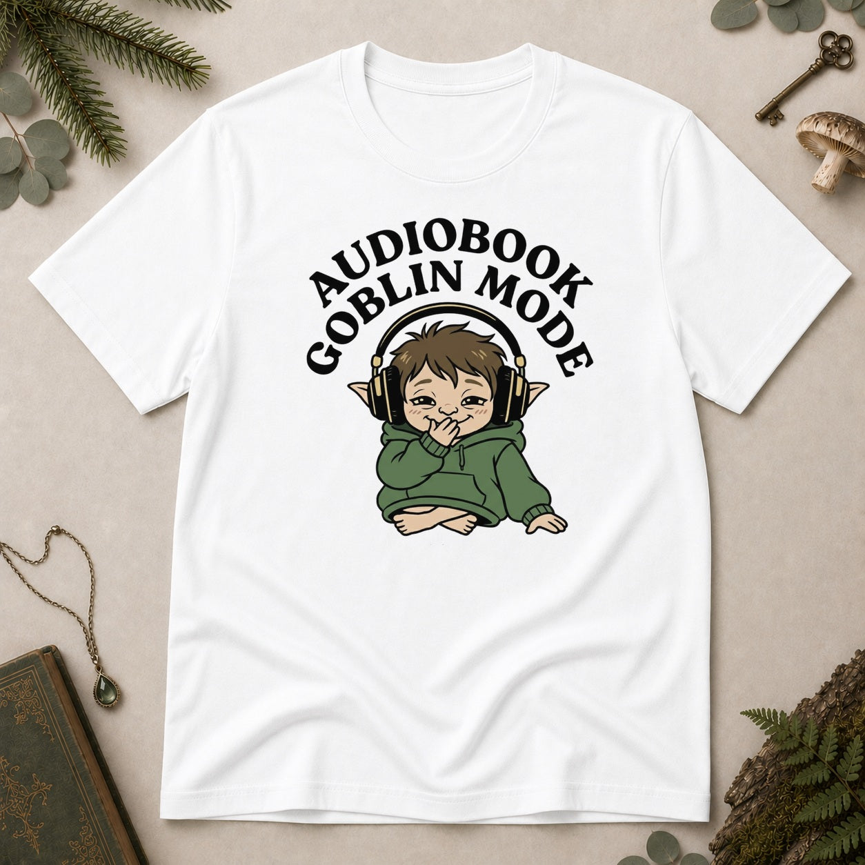 Audiobook Goblin Mode T-Shirt - White