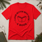Bent Over a Book T-Shirt - Red