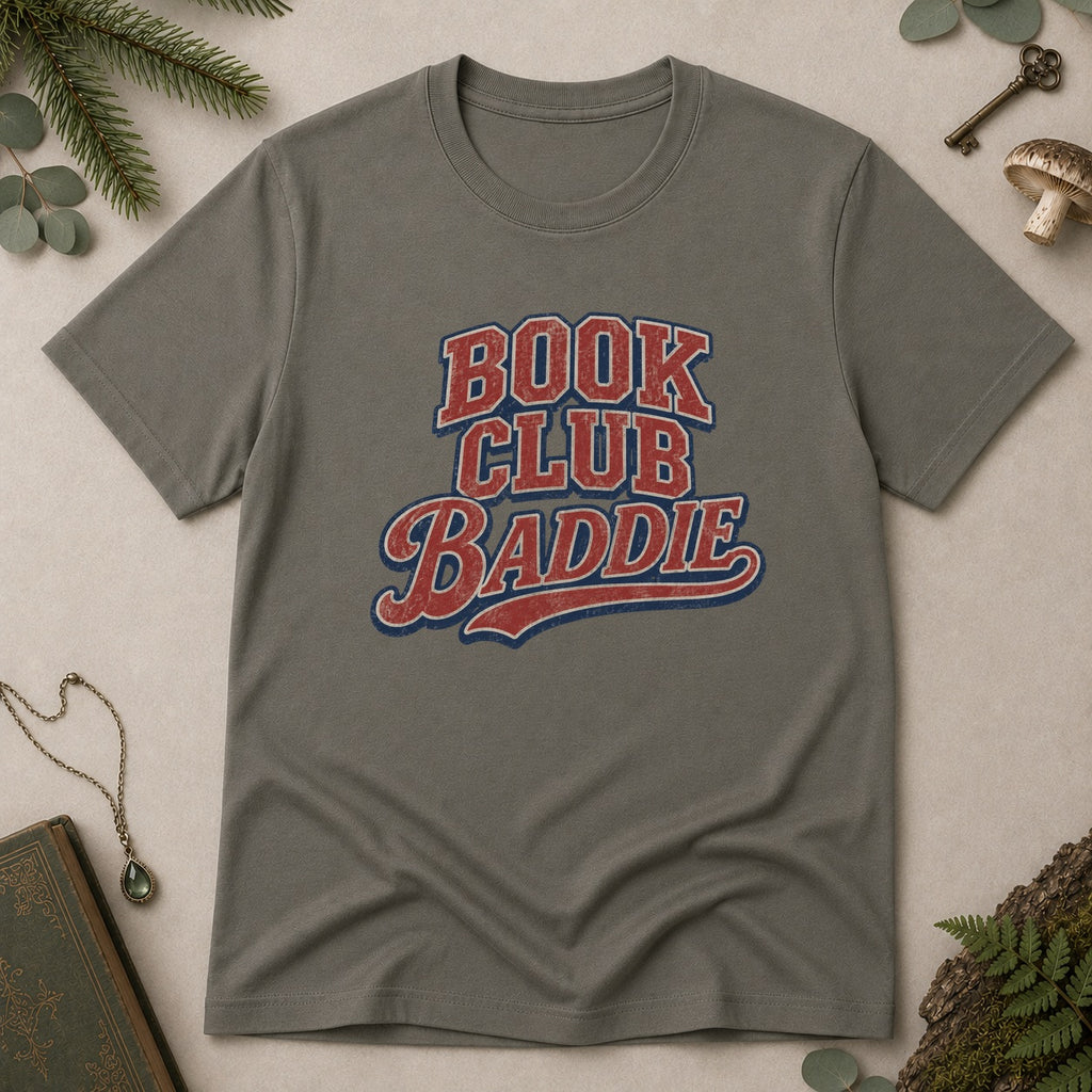 Book Club Baddie T-Shirt - Charcoal
