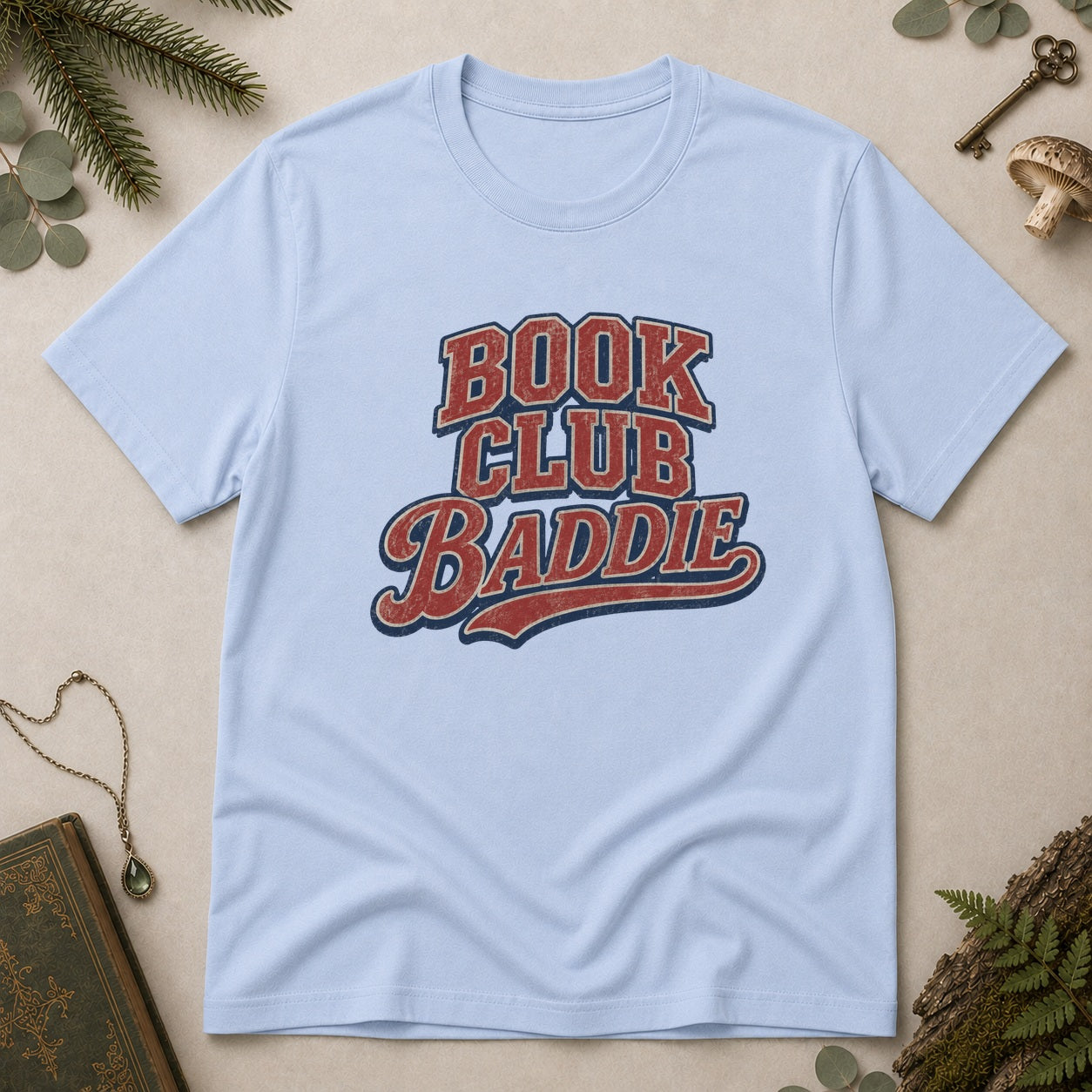 Book Club Baddie T-Shirt - Light Blue