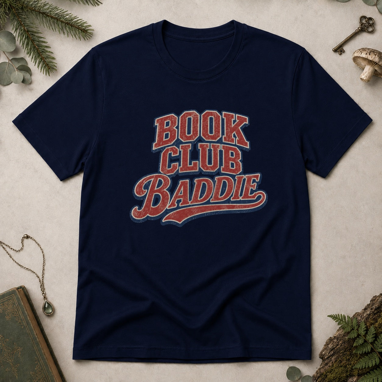 Book Club Baddie T-Shirt - Navy
