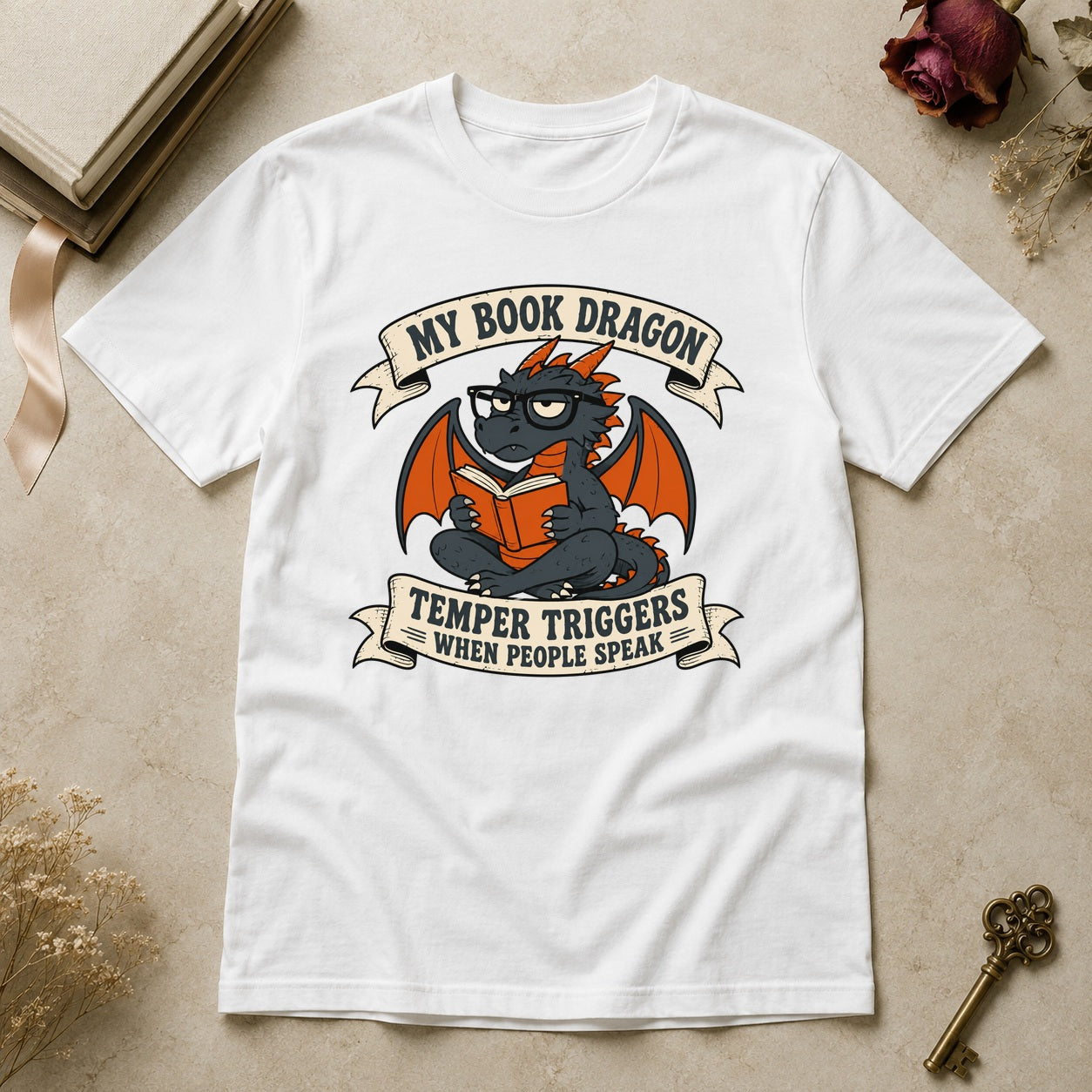 Book Dragon Temper T-Shirt