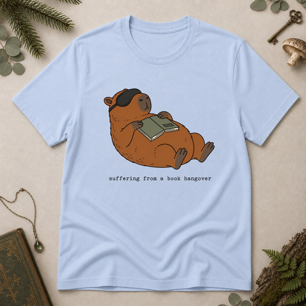 Book Hangover T-Shirt - Light Blue