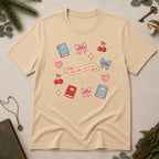 Books, Bows & Bad Decisions T-Shirt - Sand