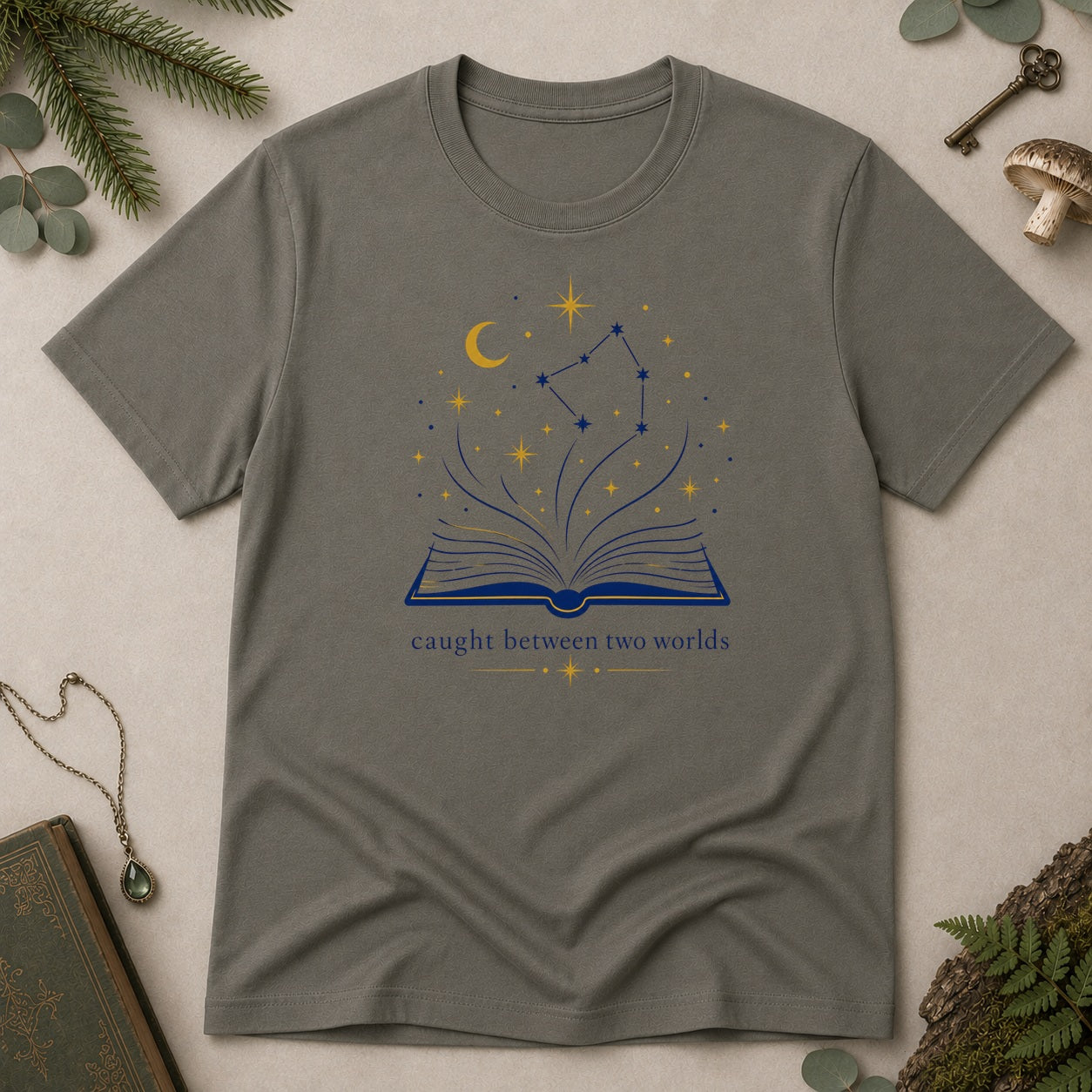 Caught Between Worlds T-Shirt - Charcoal