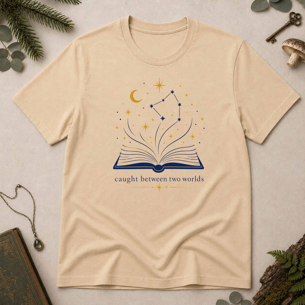 Caught Between Worlds T-Shirt - Sand
