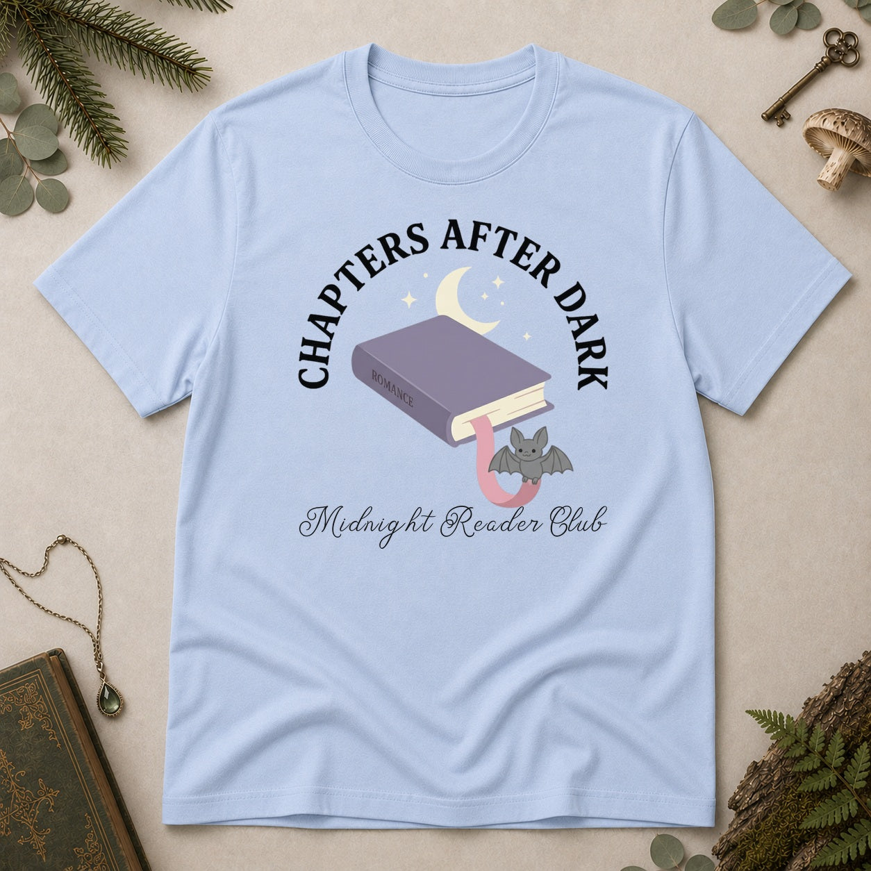 Chapters After Dark T-Shirt - Light Blue