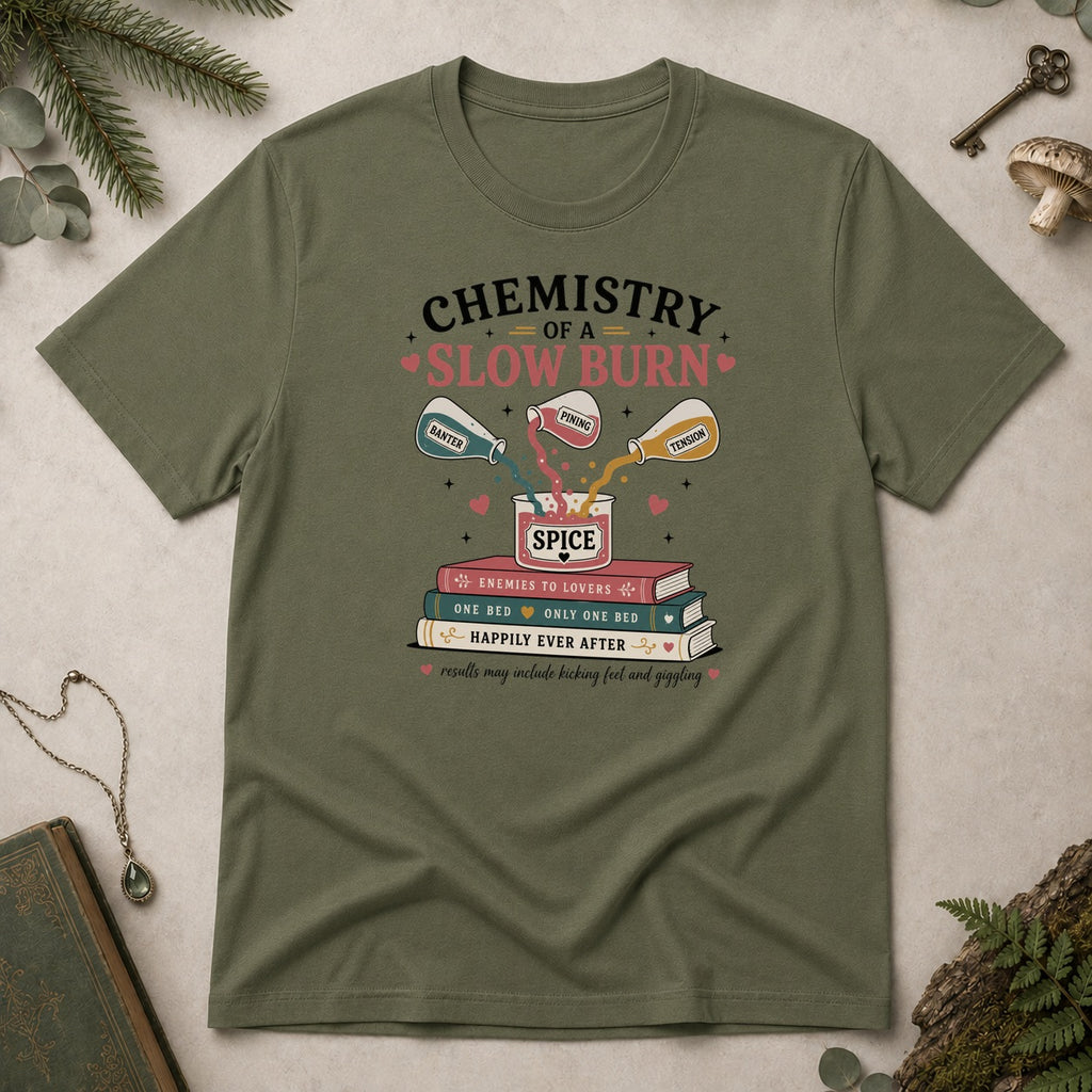 Chemistry of a Slow Burn T-Shirt - Military Green