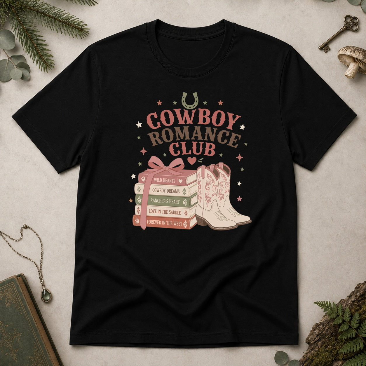 Cowboy Romance Club T-Shirt - Black