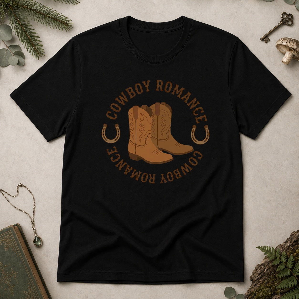 Cowboy Romance T-Shirt - Black
