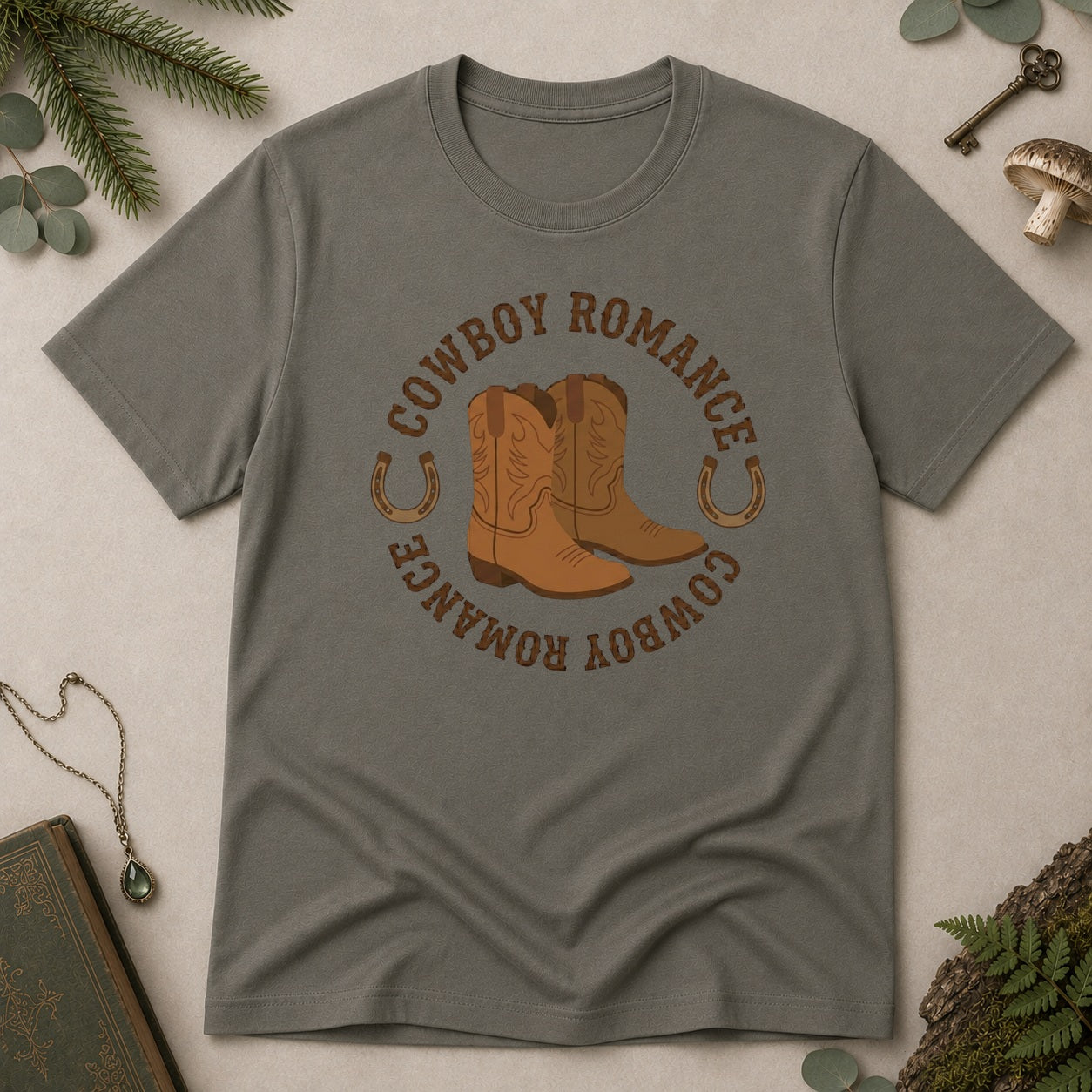 Cowboy Romance T-Shirt - Charcoal