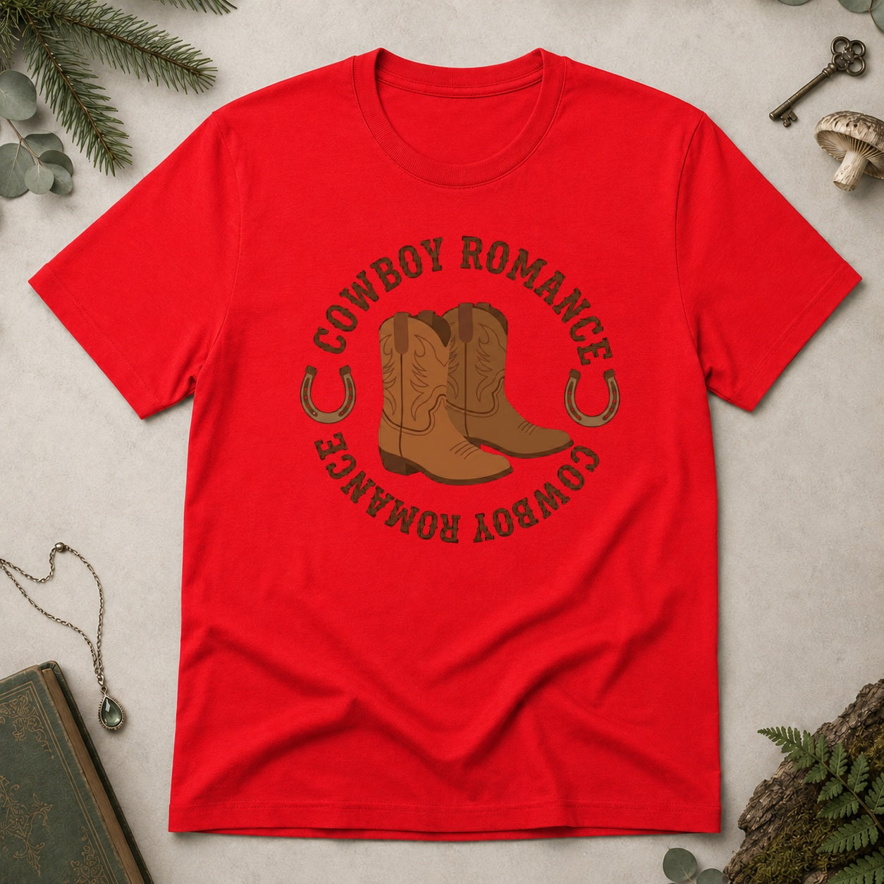 Cowboy Romance T-Shirt - Red