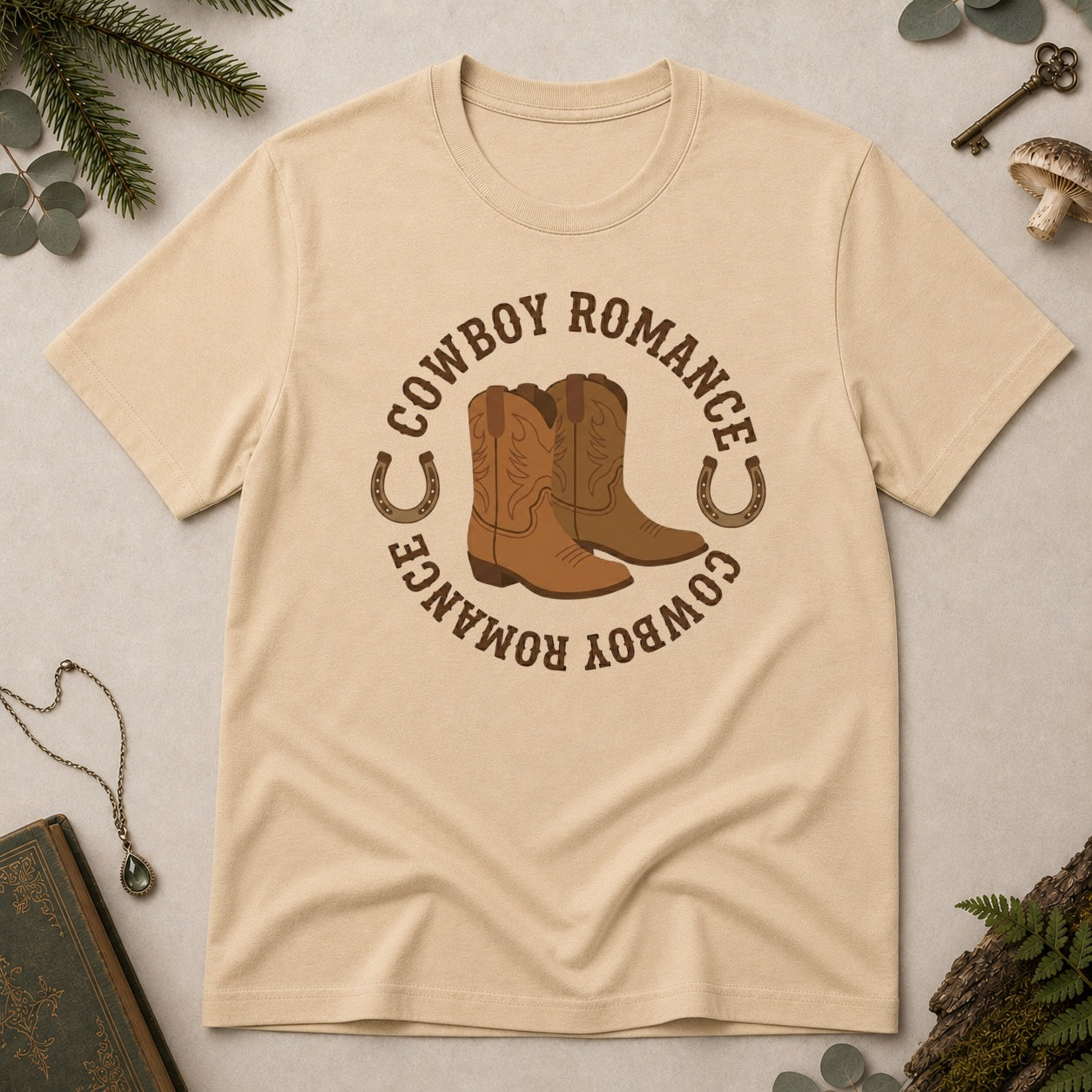 Cowboy Romance T-Shirt - Sand