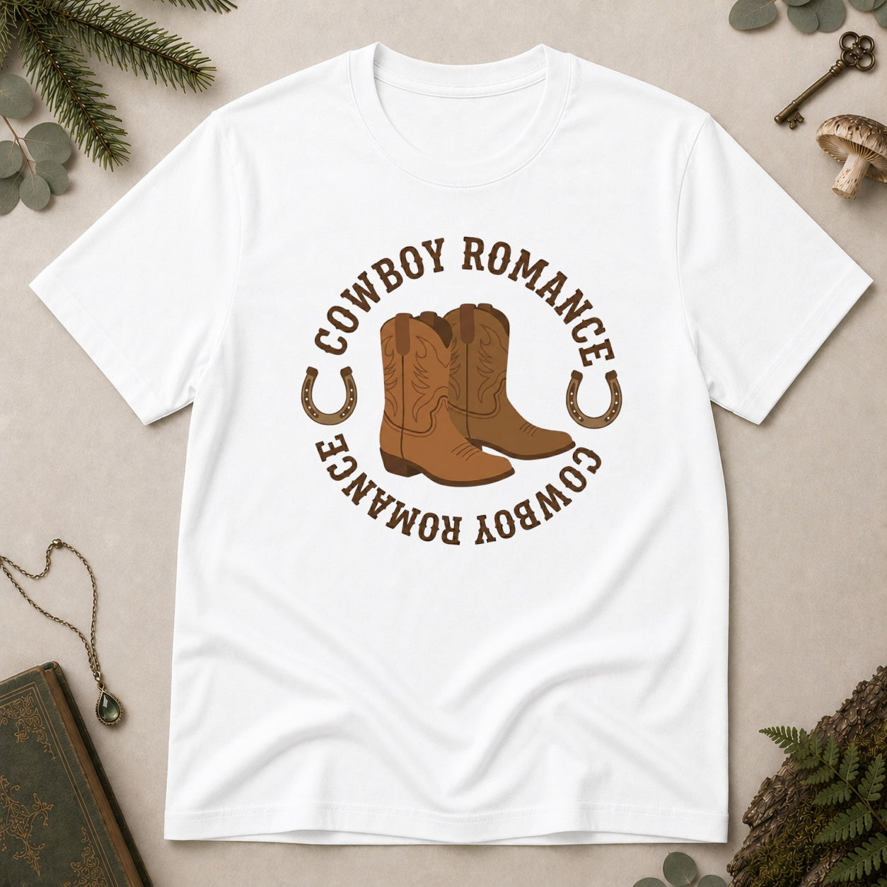 Cowboy Romance T-Shirt - White