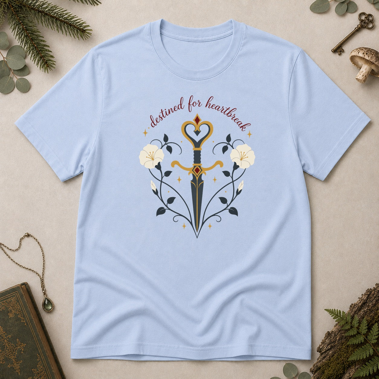 Destined for Heartbreak T-Shirt - Light Blue
