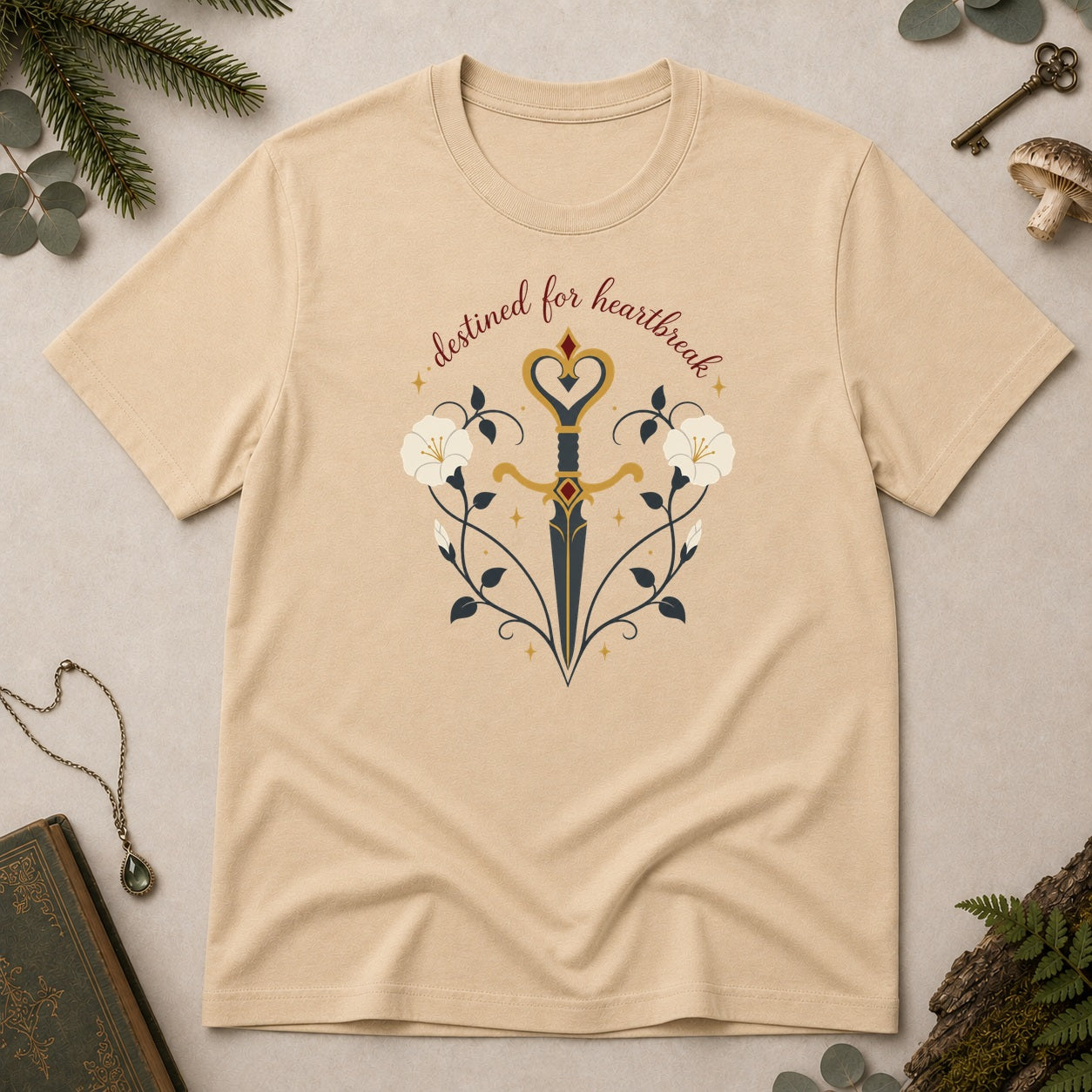 Destined for Heartbreak T-Shirt - Sand