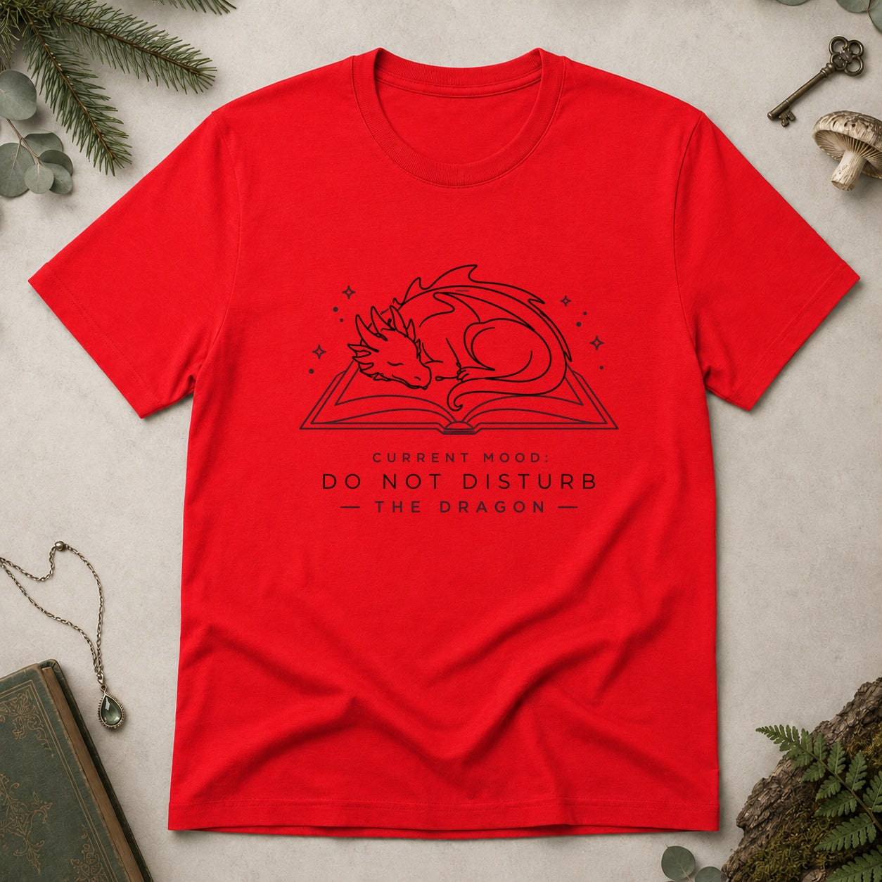 Do Not Disturb the Dragon T-Shirt - Red