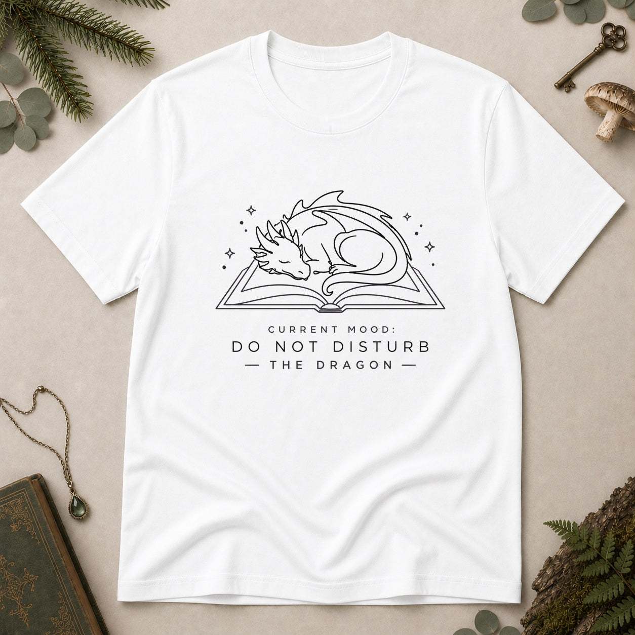 Do Not Disturb the Dragon T-Shirt - White