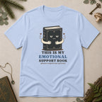 Emotional Support Book T-Shirt - Light Blue