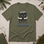 Emotional Support Book T-Shirt - Military Green