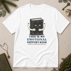 Emotional Support Book T-Shirt - White