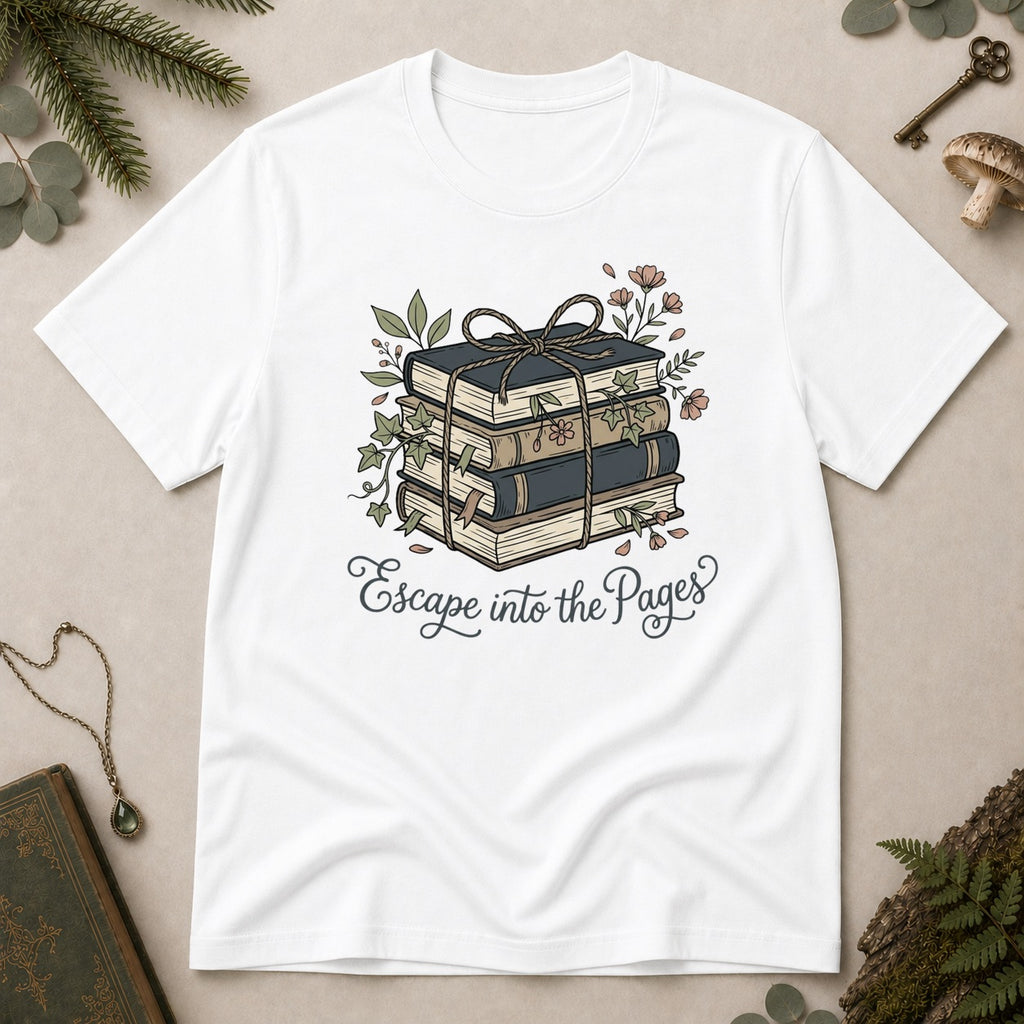 Escape Into the Pages T-Shirt - White