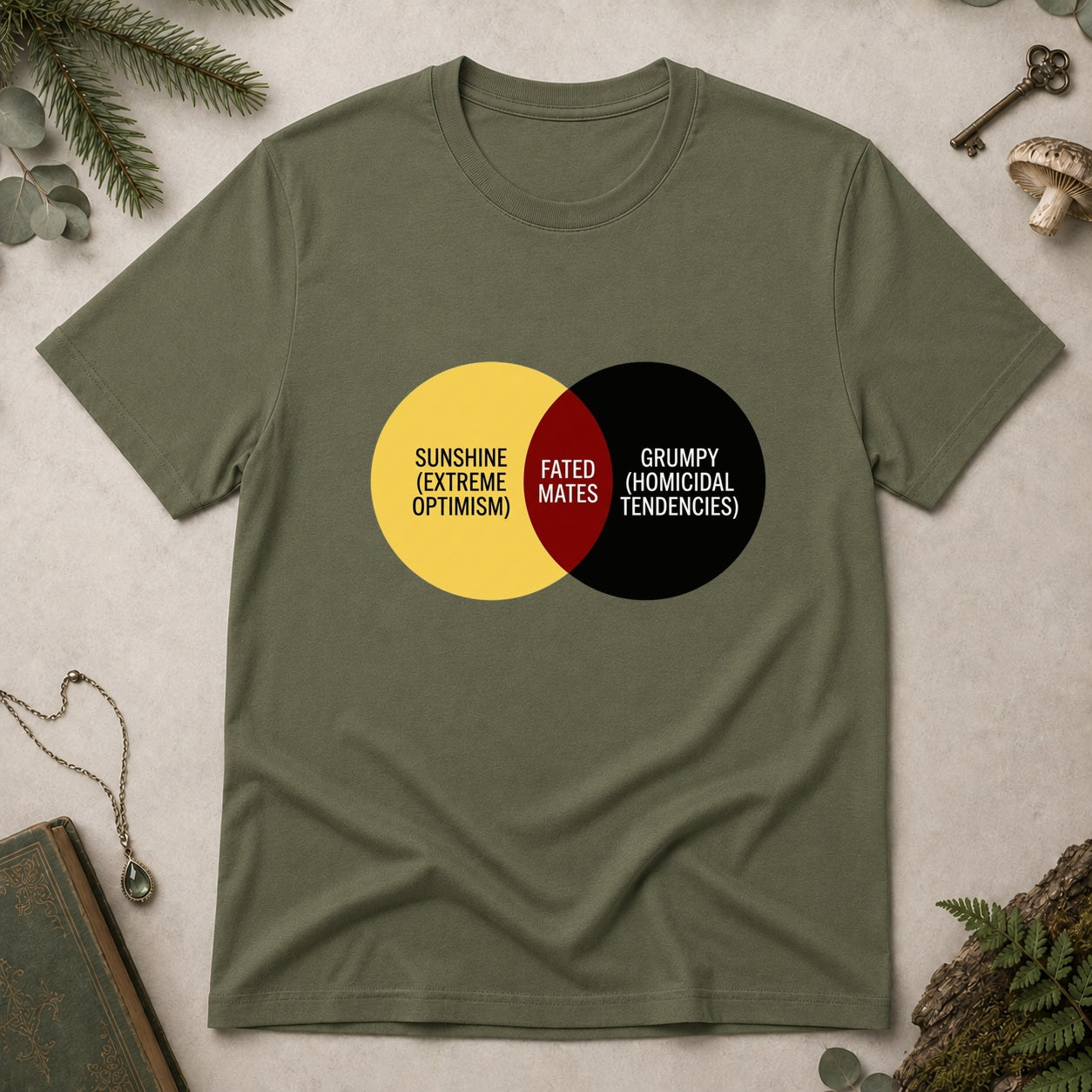 Fated Mates T-Shirt - Military Green