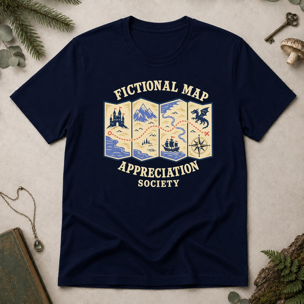Fictional Map Appreciation Society T-Shirt - Navy