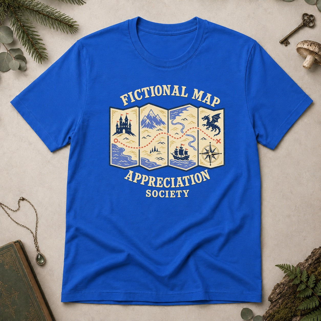 Fictional Map Appreciation Society T-Shirt - Royal