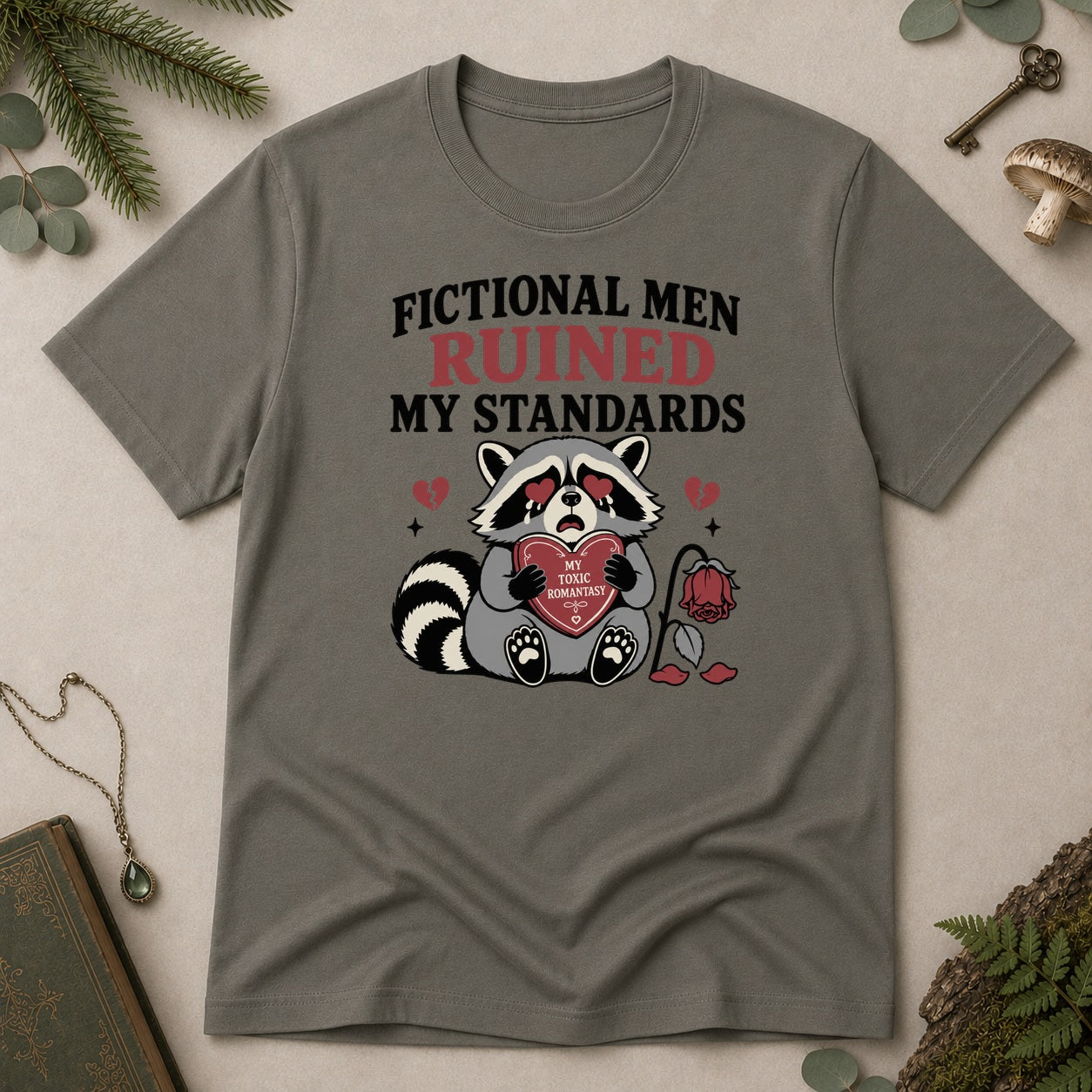 Fictional Men Ruined my Standards T-Shirt - Charcoal