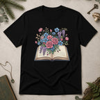 Flower Book T-Shirt - Black