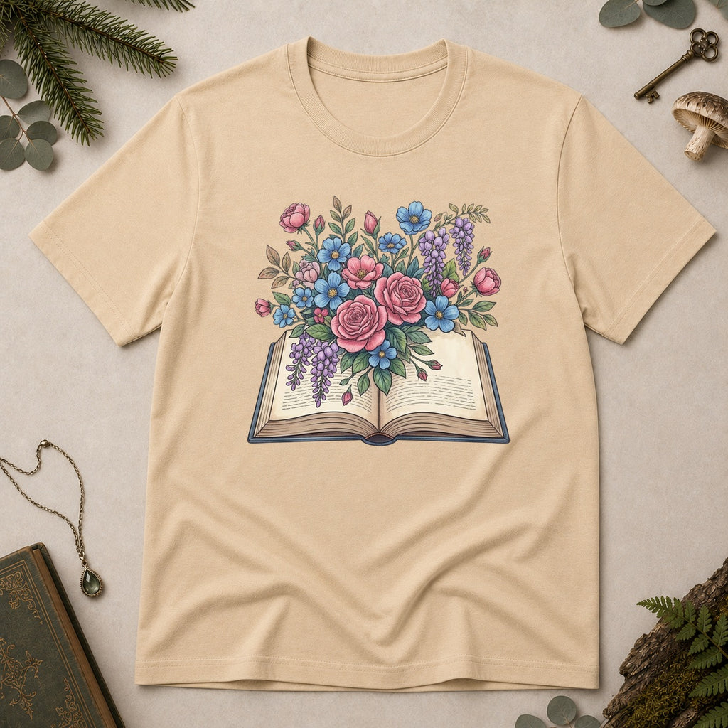 Flower Book T-Shirt - Sand
