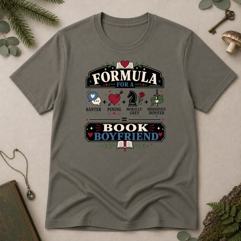 Formula for a Book Boyfriend T-Shirt - Charcoal
