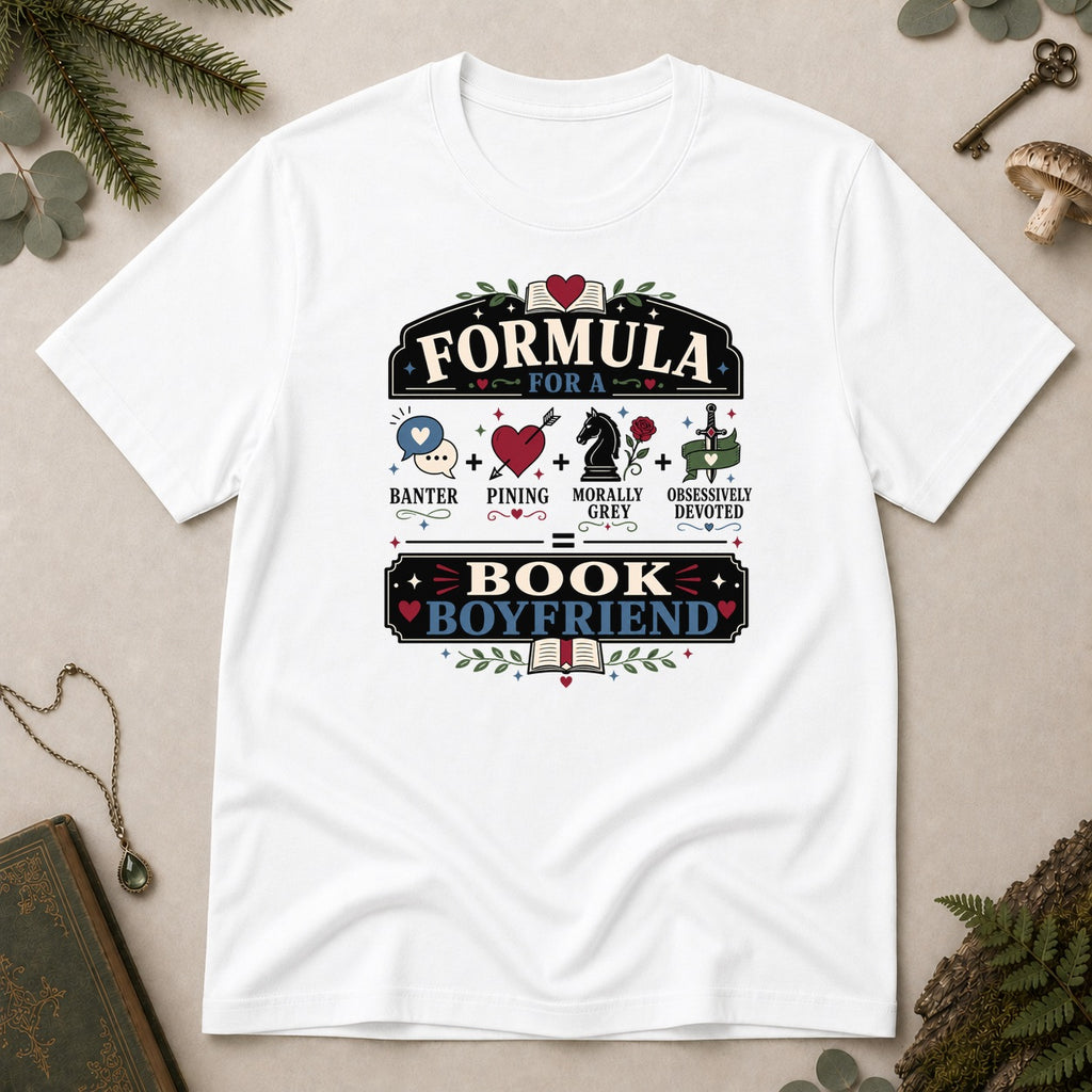 Formula for a Book Boyfriend T-Shirt - White