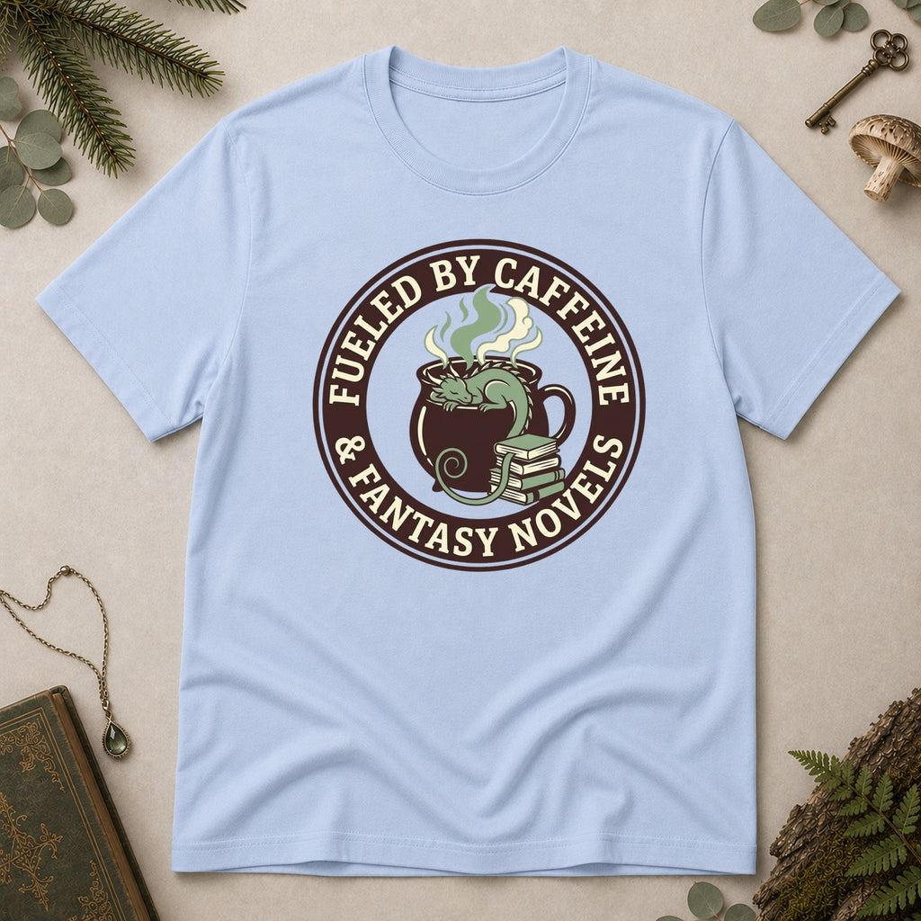 Fueled by Caffeine T-Shirt - Light Blue