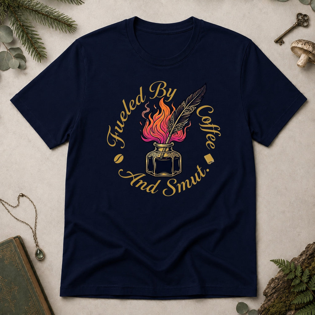 Fueled by Coffee and Smut T-Shirt - Navy