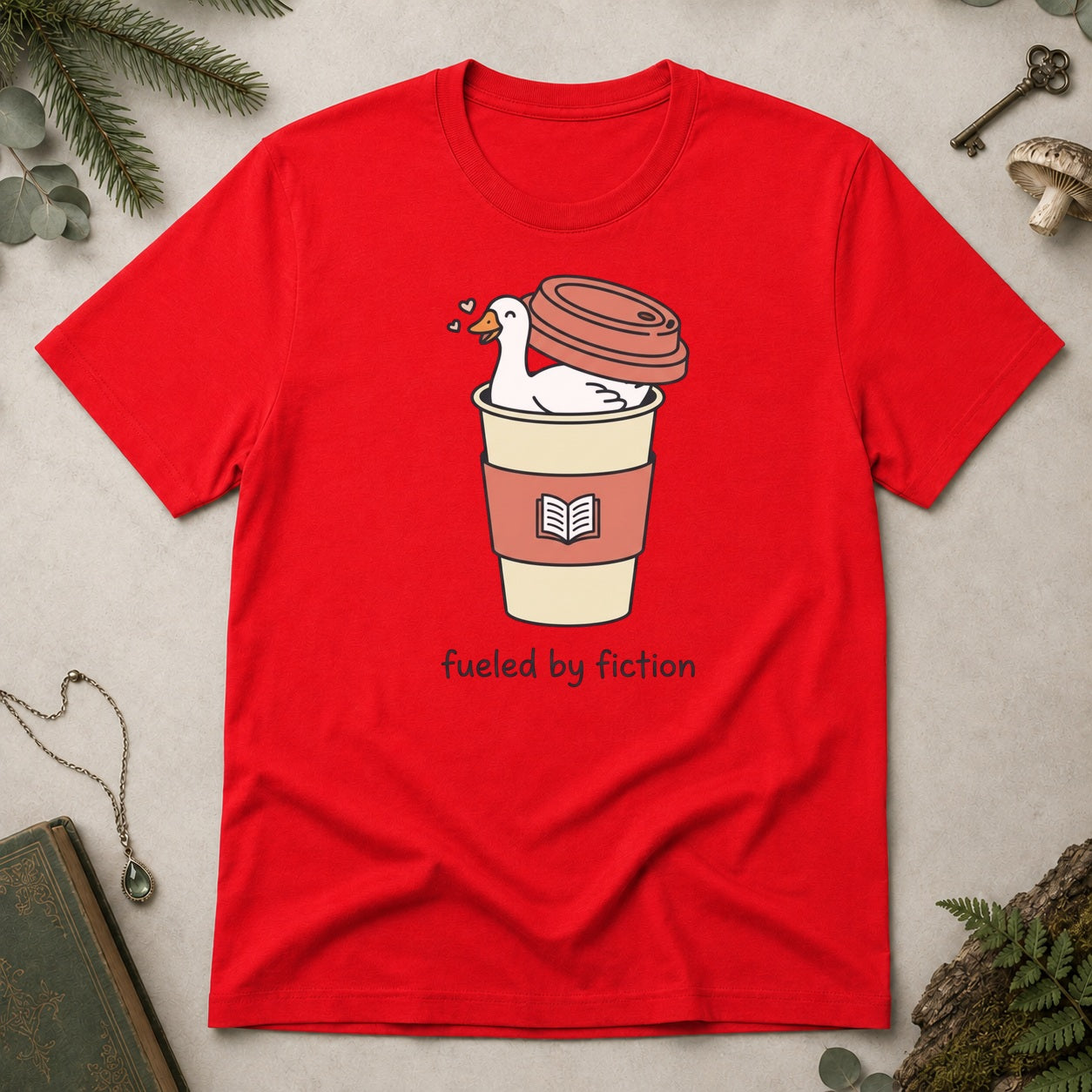 Goose Fuelled by Fiction T-Shirt - Red