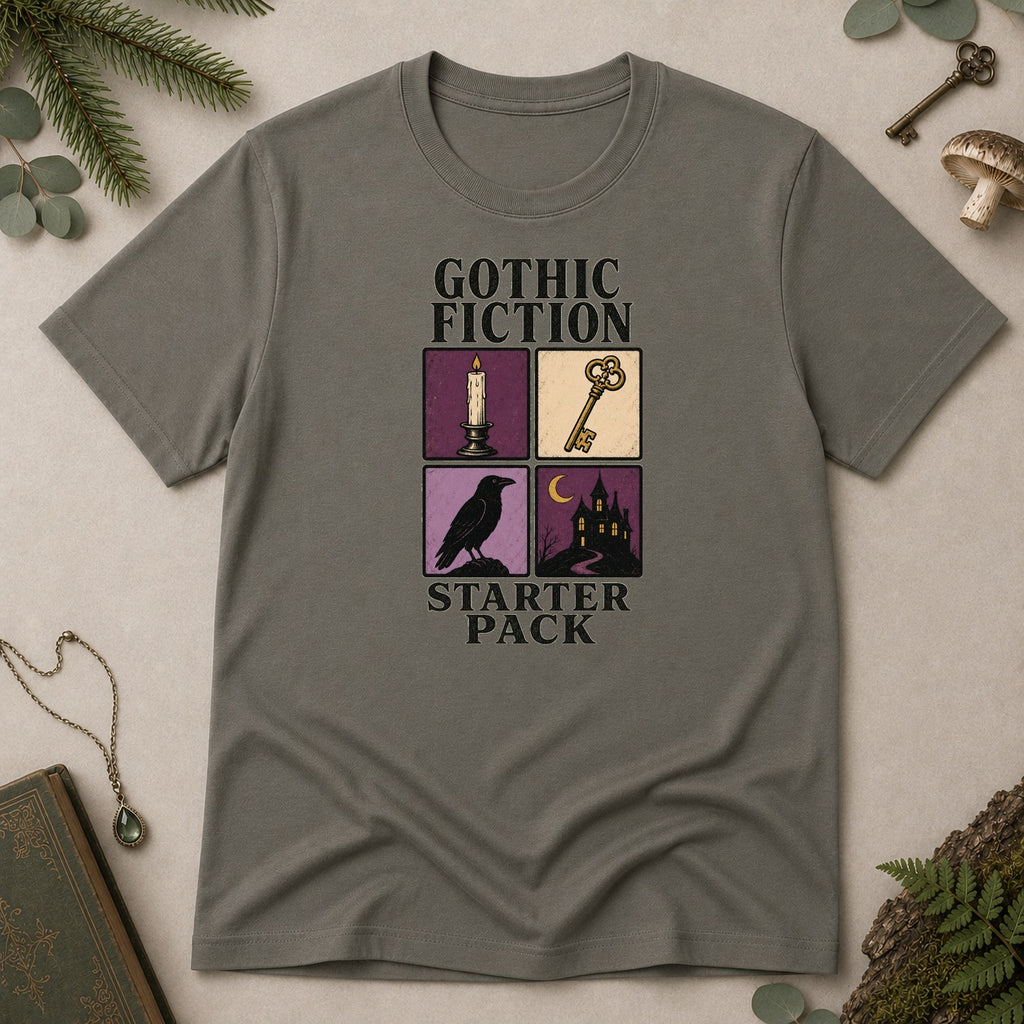 Gothic Fiction Starter Pack T-Shirt - Charcoal