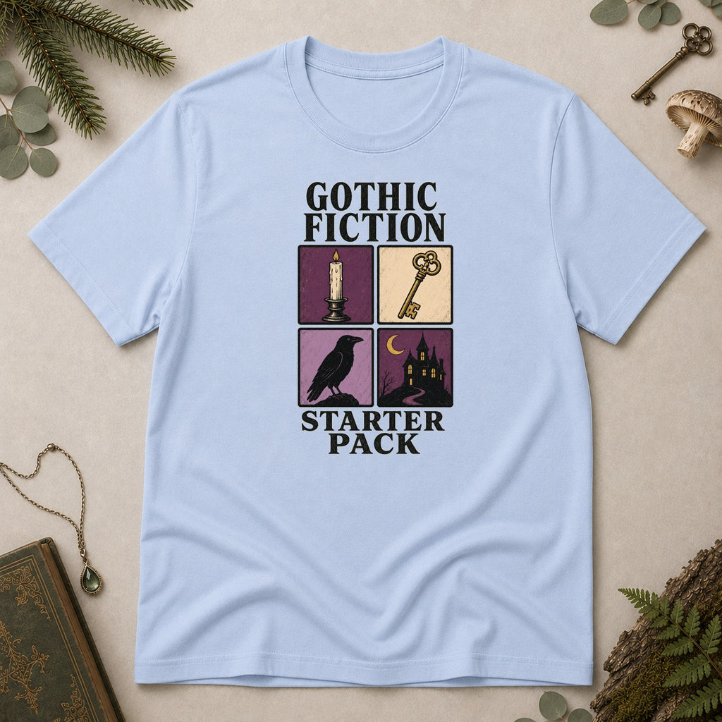 Gothic Fiction Starter Pack T-Shirt - Light Blue