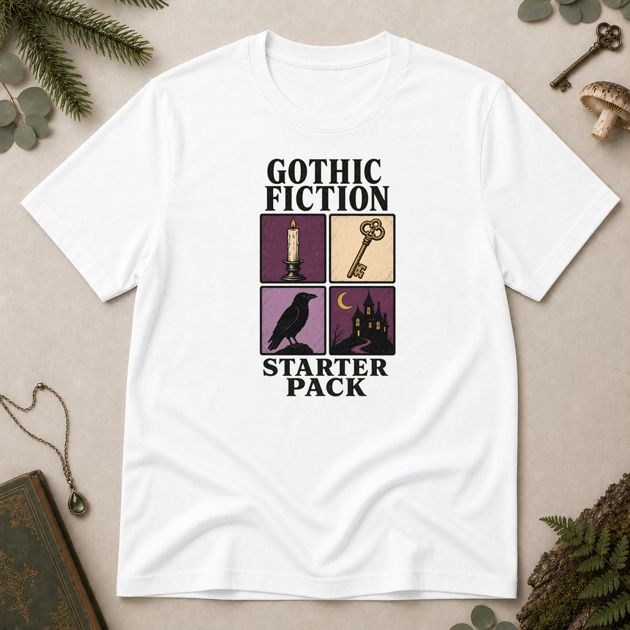 Gothic Fiction Starter Pack T-Shirt - White