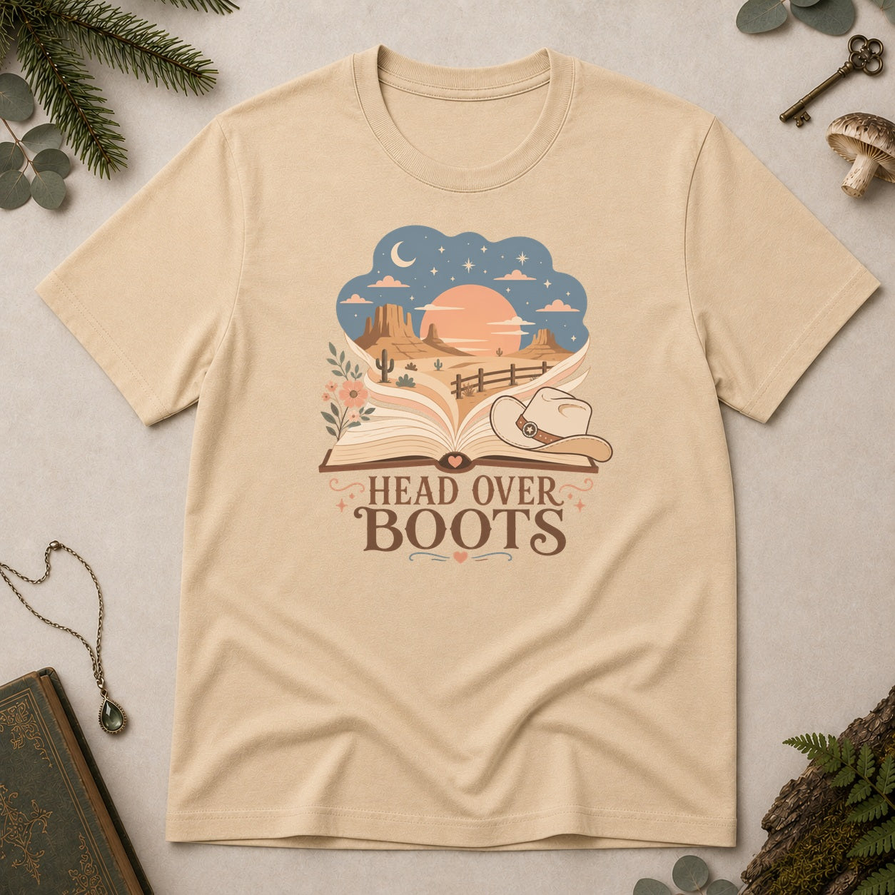 Head Over Boots T-Shirt - Sand