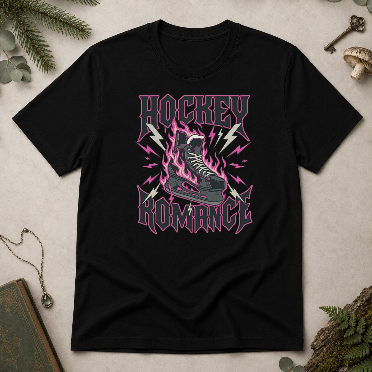 Hockey Romance T-Shirt - Black