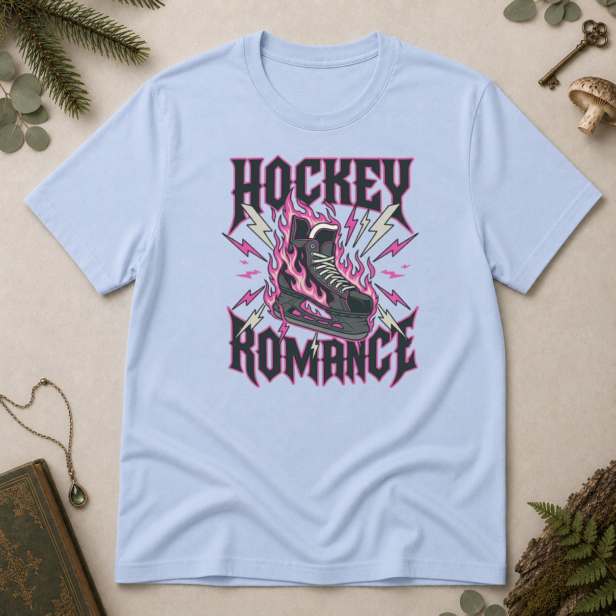 Hockey Romance T-Shirt - Light Blue